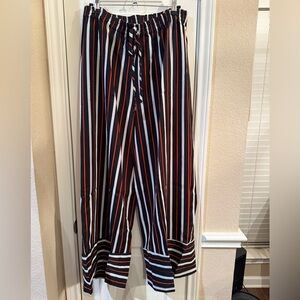Umgee Multicolor Striped Wide-Leg Pants